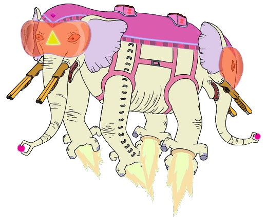 Ancient Psychic Tandem War Elephant Image